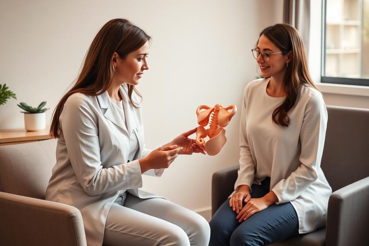 Sessão de Fisioterapia pélvica na clínica Ofir Saúde